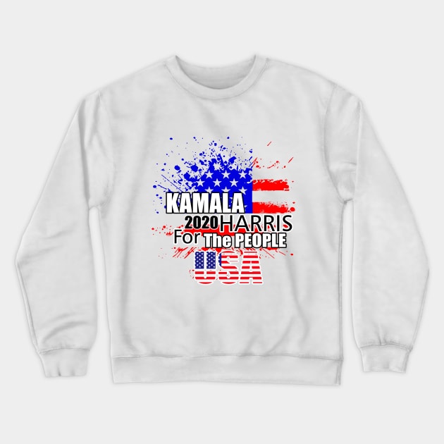Kamala Harris USA for President 2020 Crewneck Sweatshirt by Javacustoms